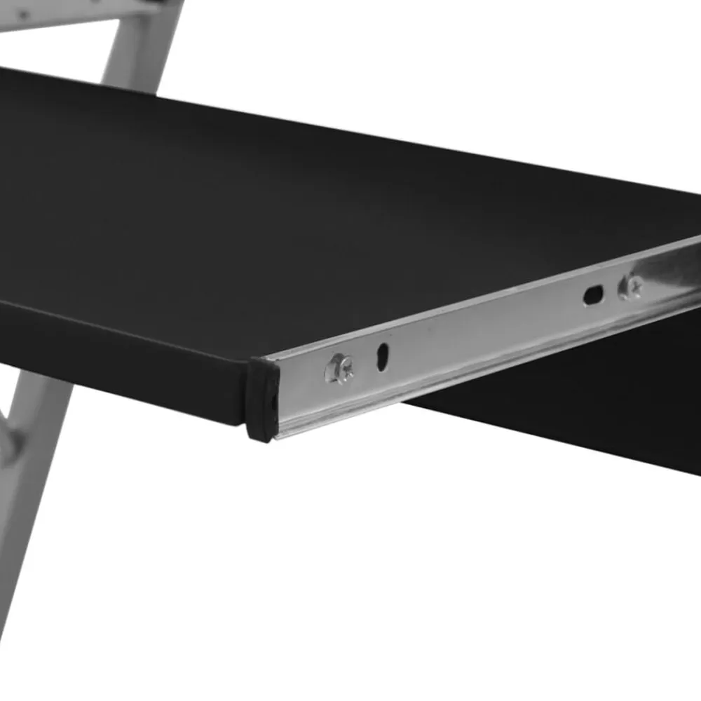 vidaXL Mobiliario De Oficina-Escritorio compacto de ordenador con bandeja de teclado