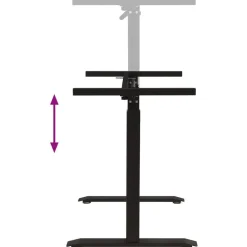 vidaXL Mobiliario De Oficina-Escritorio con almacenamiento Negro y Marrón Claro 140 x 60 cm
