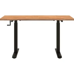 vidaXL Mobiliario De Oficina-Escritorio con almacenamiento Negro y Marrón Claro 140 x 60 cm