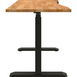 vidaXL Mobiliario De Oficina-Escritorio con almacenamiento Negro y Marrón Claro 140 x 60 cm