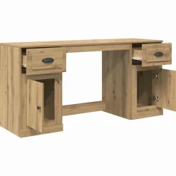 vidaXL Mobiliario De Oficina-Escritorio con armario Roble artesanal 154,5 x 50 x 75 cm