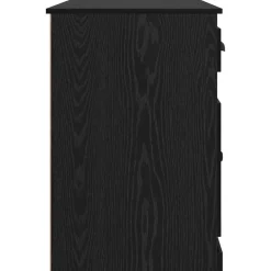 vidaXL Escritorio con armario con cajón 154,5 x 50 x 75 cm Roble negro Discount