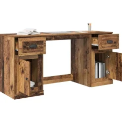 vidaXL Escritorio con armario 154,5 x 50 x 75 cm Madera vieja Best