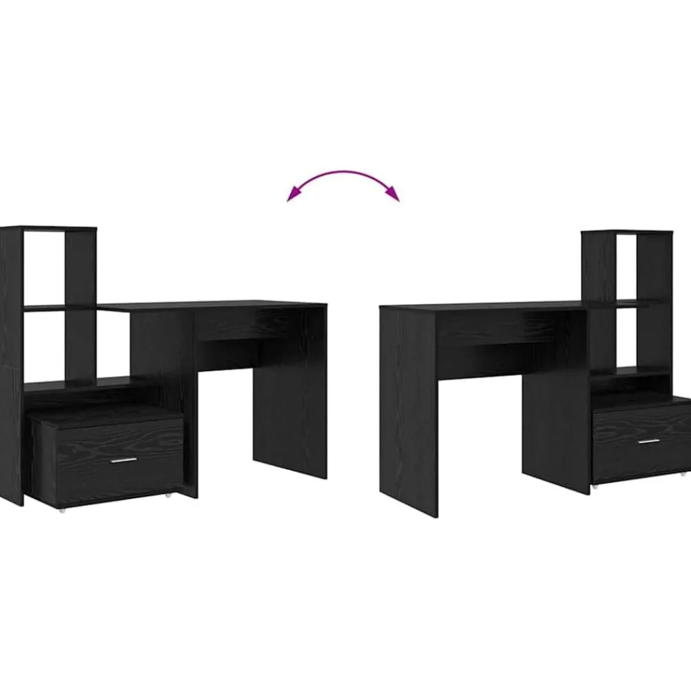 vidaXL Mobiliario De Oficina-Escritorio con cajón 131,5 x 50 x 106,5 cm