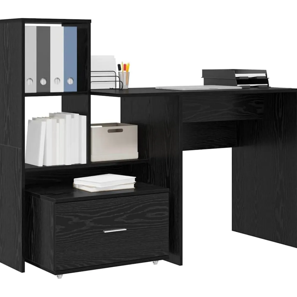 vidaXL Mobiliario De Oficina-Escritorio con cajón 131,5 x 50 x 106,5 cm