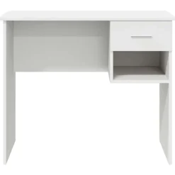 vidaXL Escritorio con cajón 90 x 49 x 75 cm Madera de ingeniería White New