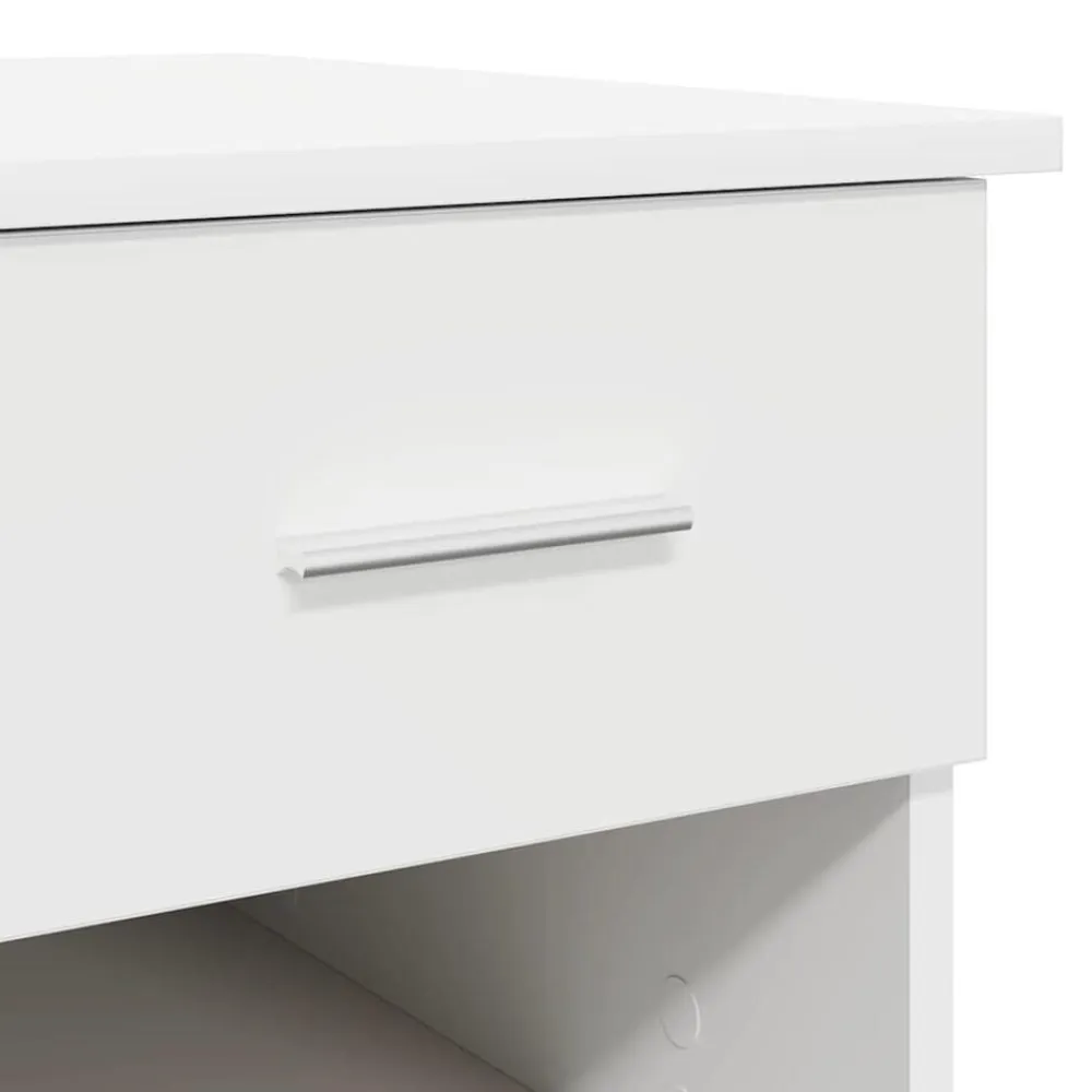 vidaXL Escritorio con cajón 90 x 49 x 75 cm Madera de ingeniería White New