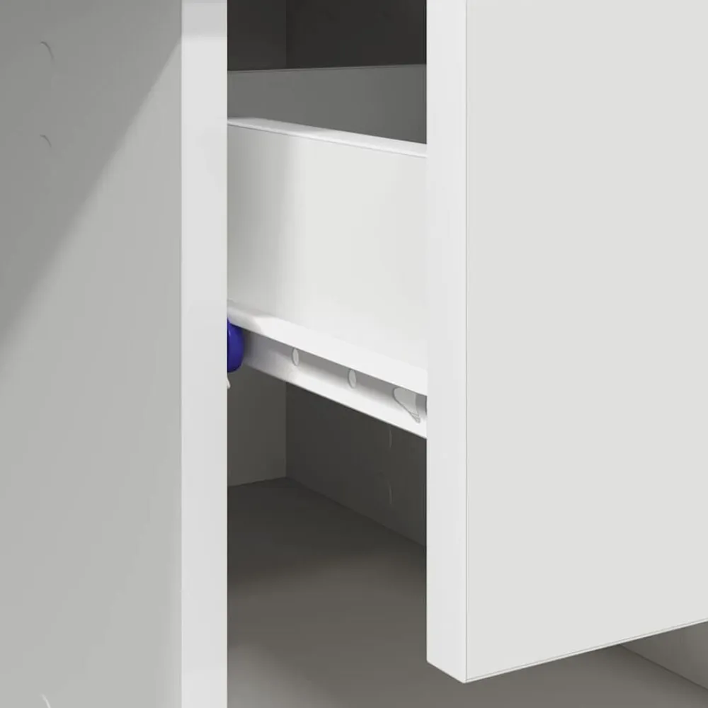 vidaXL Escritorio con cajón 90 x 49 x 75 cm Madera de ingeniería White New