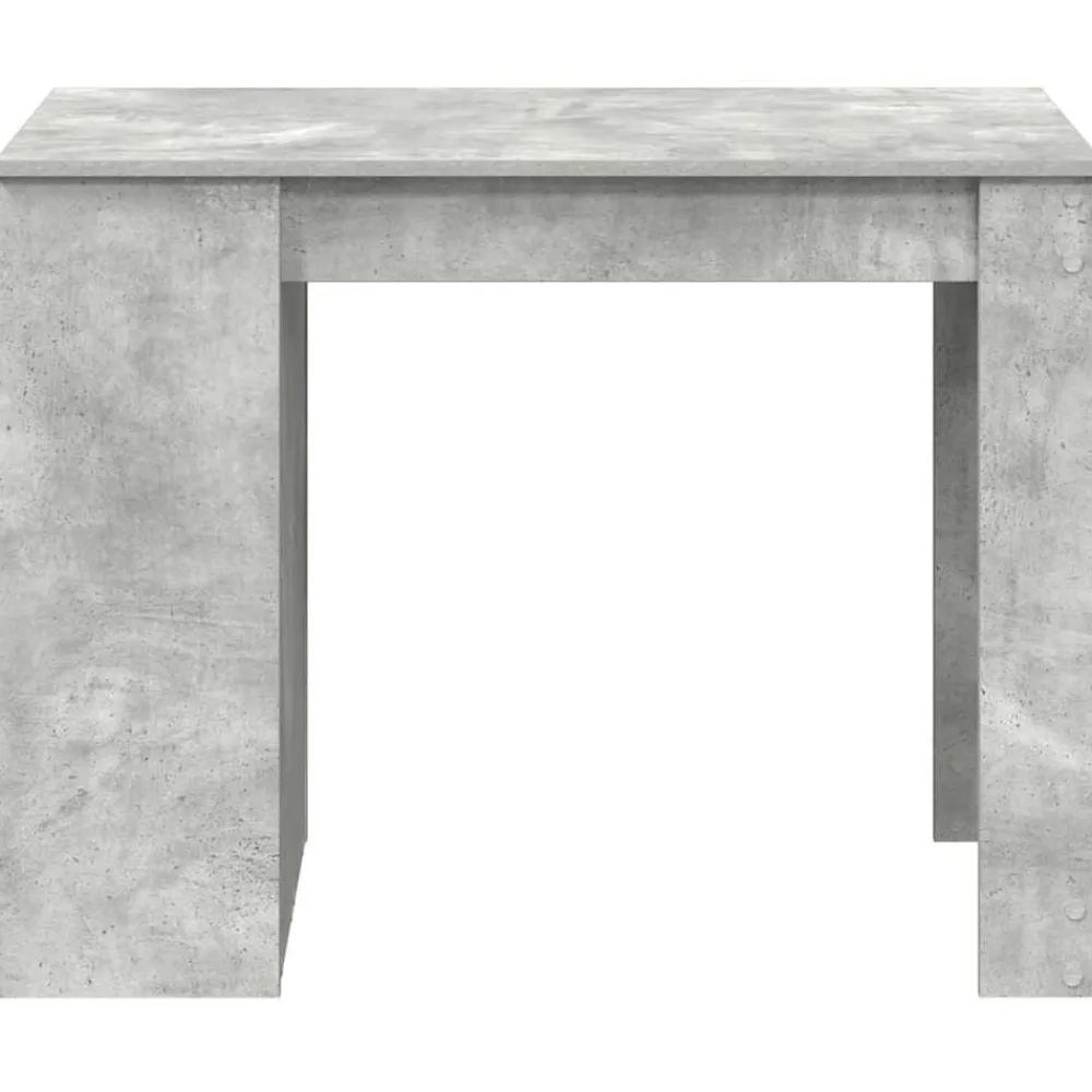 vidaXL Escritorio con cajón estante madera contrachapada gris hormigón Gris hormigón Best