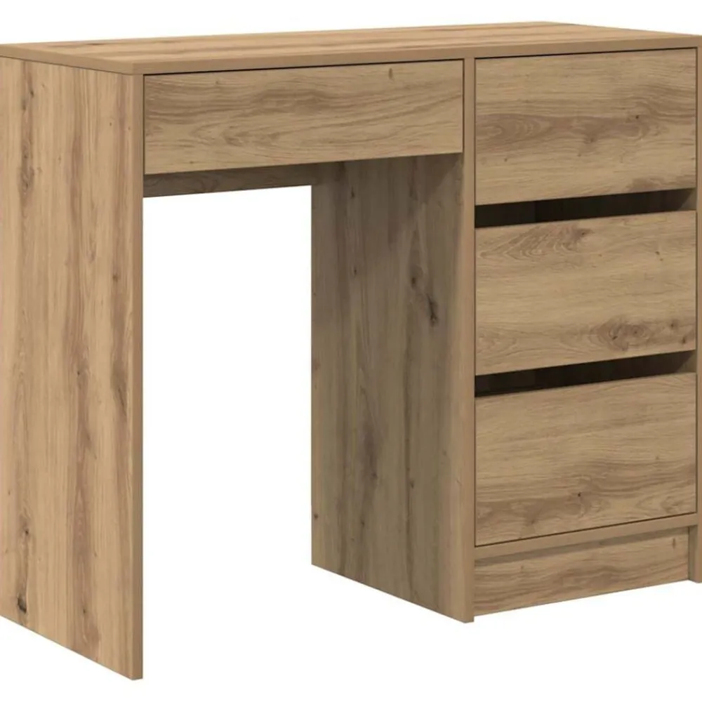 vidaXL Mobiliario De Oficina-Escritorio con cajón Roble artesanal 90 x 37.5 x 75 cm