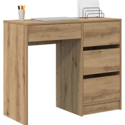 vidaXL Mobiliario De Oficina-Escritorio con cajón Roble artesanal 90 x 37.5 x 75 cm