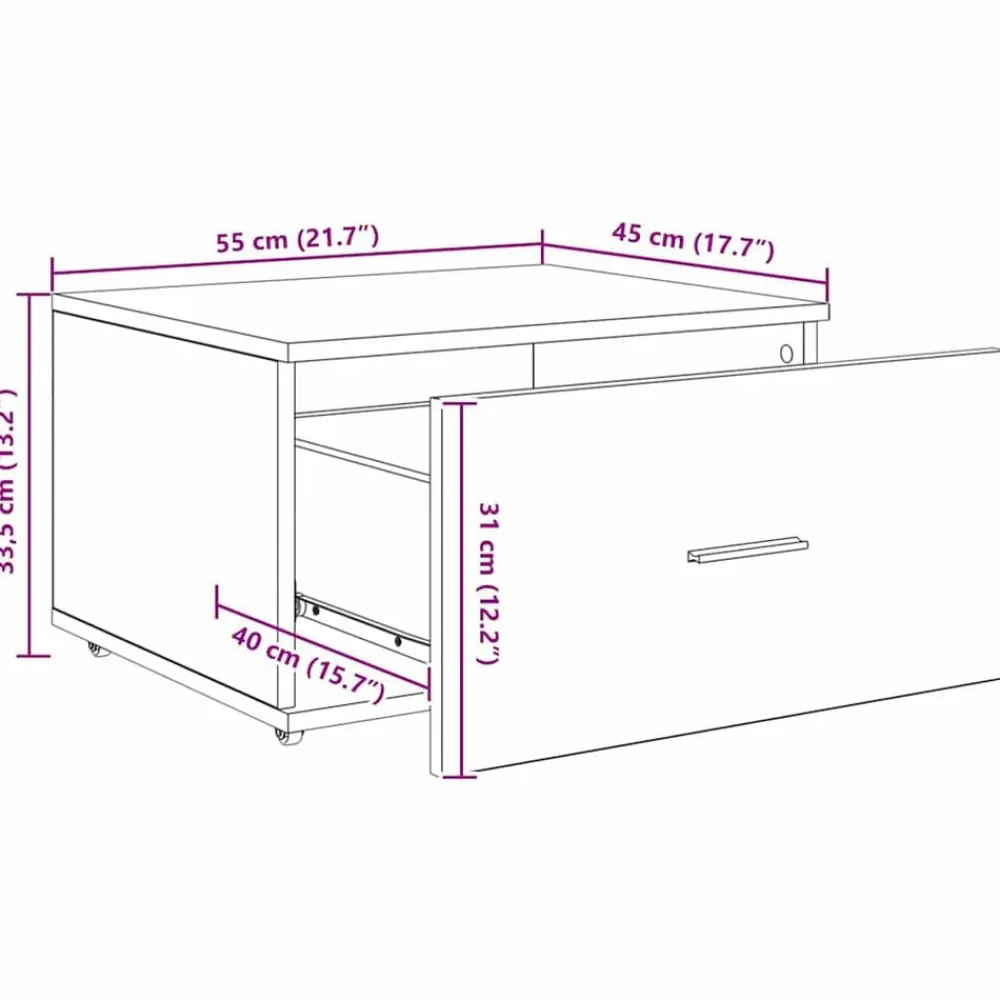 vidaXL Mobiliario De Oficina-Escritorio con cajón 131,5 x 50 x 106,5 cm