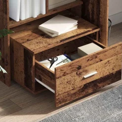 vidaXL Mobiliario De Oficina-Escritorio con cajón 131,5 x 50 x 106,5 cm
