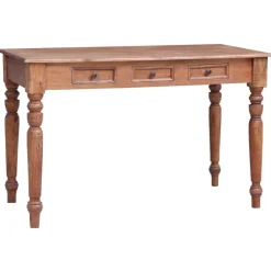 vidaXL Escritorio con cajones madera maciza de caoba 117x57x75 cm madera maciza reciclada New