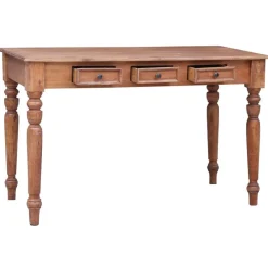 vidaXL Escritorio con cajones madera maciza de caoba 117x57x75 cm madera maciza reciclada New