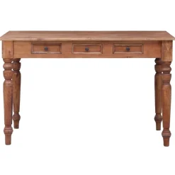 vidaXL Escritorio con cajones madera maciza de caoba 117x57x75 cm madera maciza reciclada New