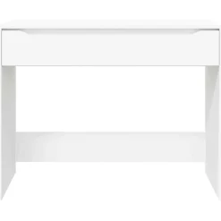 vidaXL Escritorio con cajón 100 x 50 x 78 cm Madera de ingeniería White Online