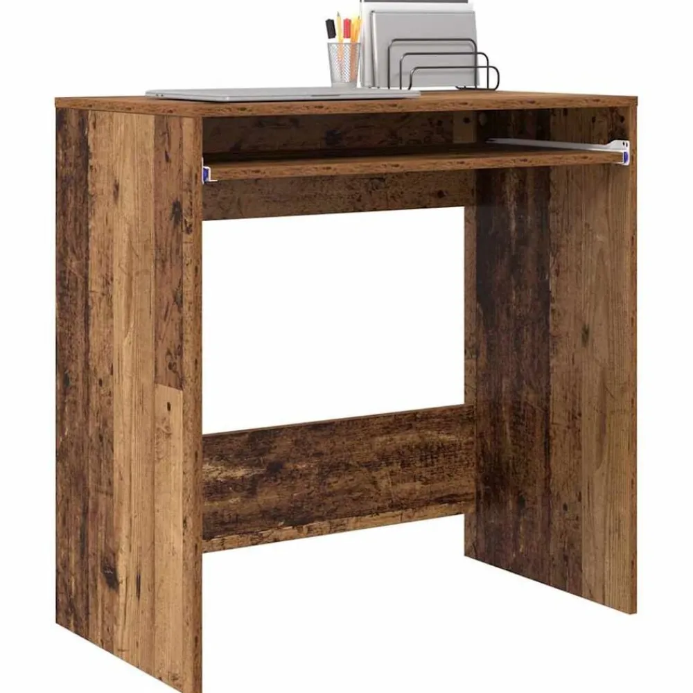 vidaXL Escritorio con cajón 77.5 x 43 x 79 cm Madera envejecida