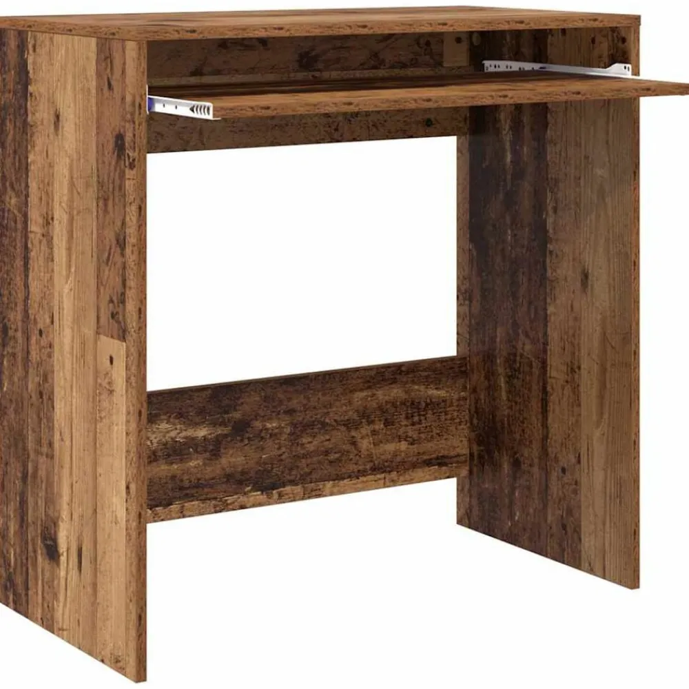 vidaXL Escritorio con cajón 77.5 x 43 x 79 cm Madera envejecida