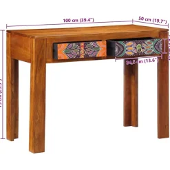 vidaXL Mobiliario De Oficina-Escritorio con cajón con almacenamiento Marrón 100 x 50 x 75 cm
