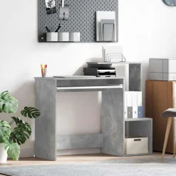 vidaXL Mobiliario De Oficina-Escritorio con cajón Gris Concreto 106 x 41 x 88.5 cm