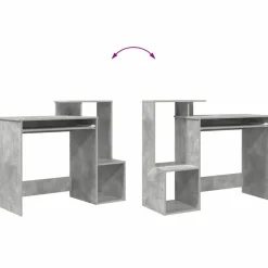 vidaXL Mobiliario De Oficina-Escritorio con cajón Gris Concreto 106 x 41 x 88.5 cm