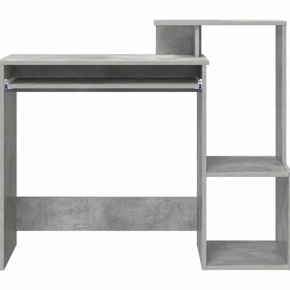vidaXL Mobiliario De Oficina-Escritorio con cajón Gris Concreto 106 x 41 x 88.5 cm