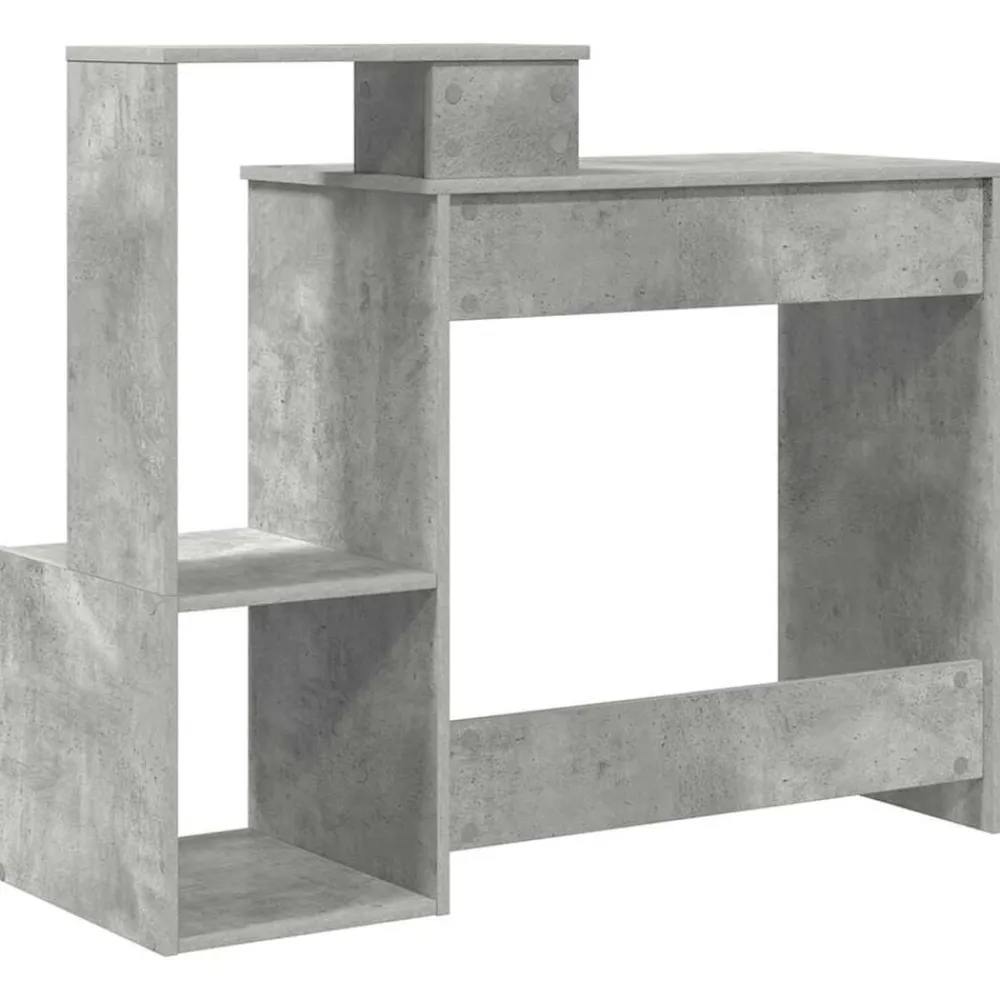 vidaXL Mobiliario De Oficina-Escritorio con cajón Gris Concreto 106 x 41 x 88.5 cm