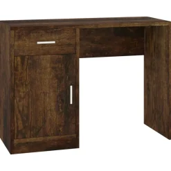 vidaXL Mobiliario De Oficina-Escritorio con cajón y armario contrachapada 100x40x73 cm