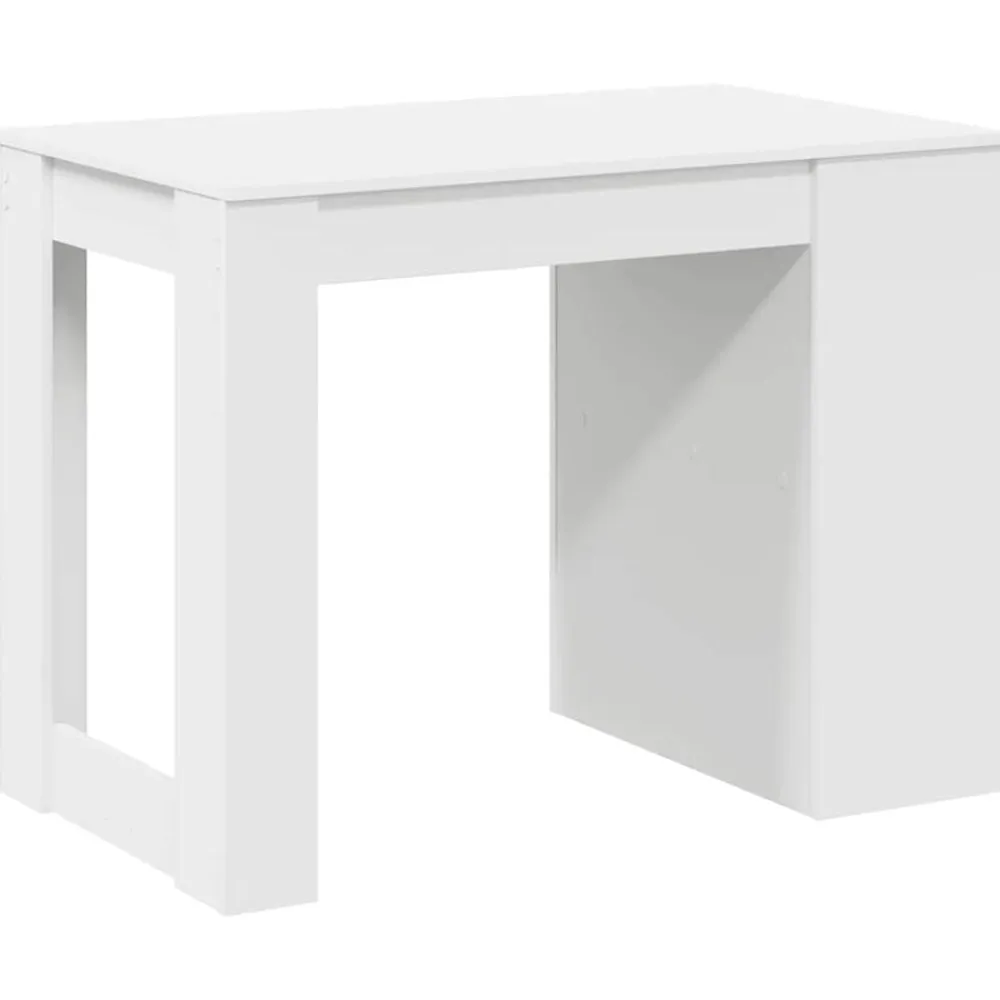 vidaXL Mesas-Escritorio con cajón y estante madera contrachapada