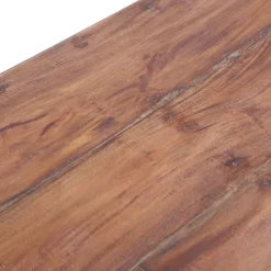 vidaXL Escritorio con cajones madera maciza caoba blanco 117x57x75 cm madera blanca y clara Sale