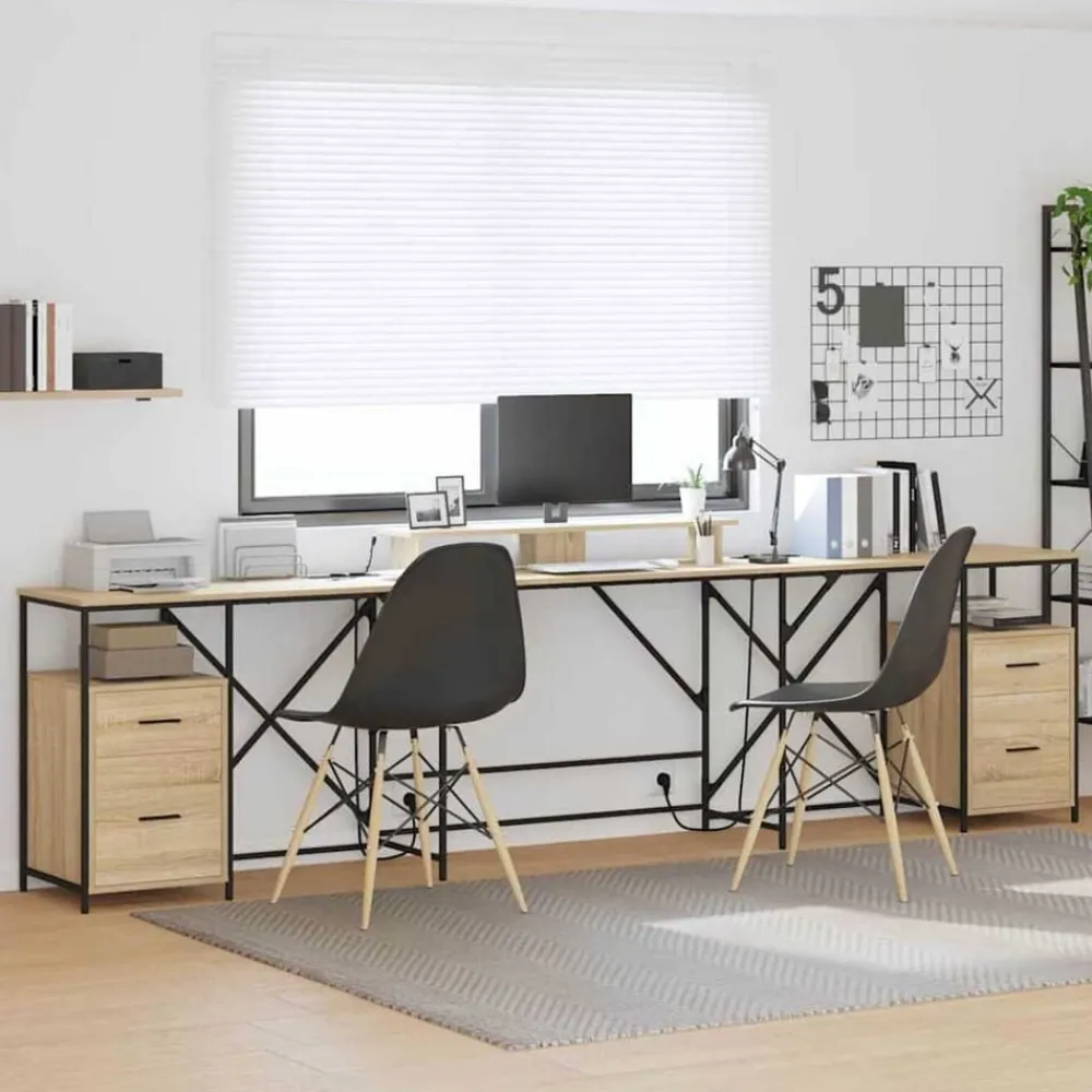 vidaXL Mobiliario De Oficina-Escritorio con cajón 182 x 101 x 87,5 cm