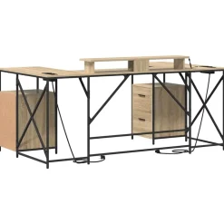 vidaXL Mobiliario De Oficina-Escritorio con cajón 182 x 101 x 87,5 cm