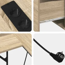 vidaXL Mobiliario De Oficina-Escritorio con cajón 182 x 101 x 87,5 cm