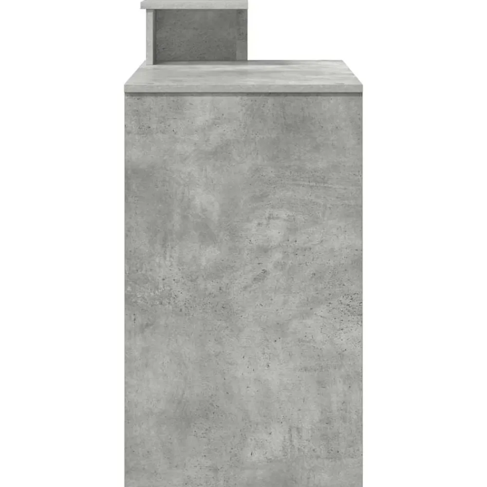 vidaXL Escritorio con cajón Gris Concreto 120,5 x 44 x 88,5 cm Gris hormigón New