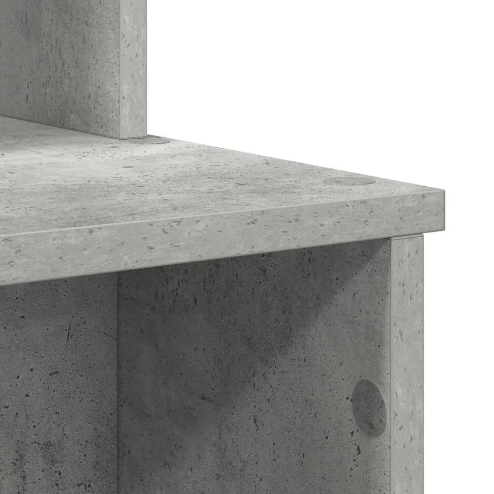 vidaXL Escritorio con cajón Gris Concreto 120,5 x 44 x 88,5 cm Gris hormigón New