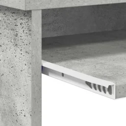 vidaXL Escritorio con cajón Gris Concreto 120,5 x 44 x 88,5 cm Gris hormigón New