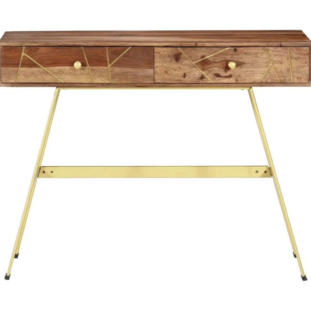 vidaXL Escritorio con cajones madera maciza de acacia 100x55x75 cm Hot