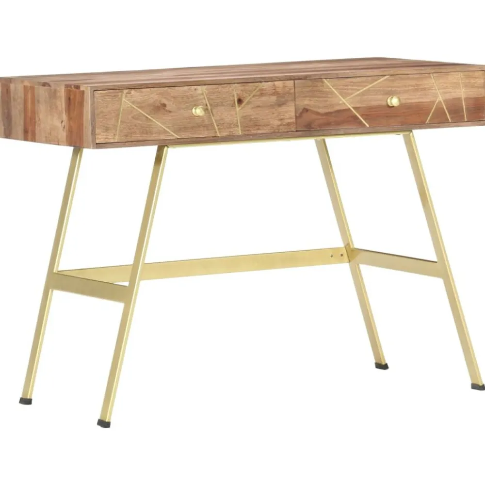 vidaXL Escritorio con cajones madera maciza de acacia 100x55x75 cm Hot