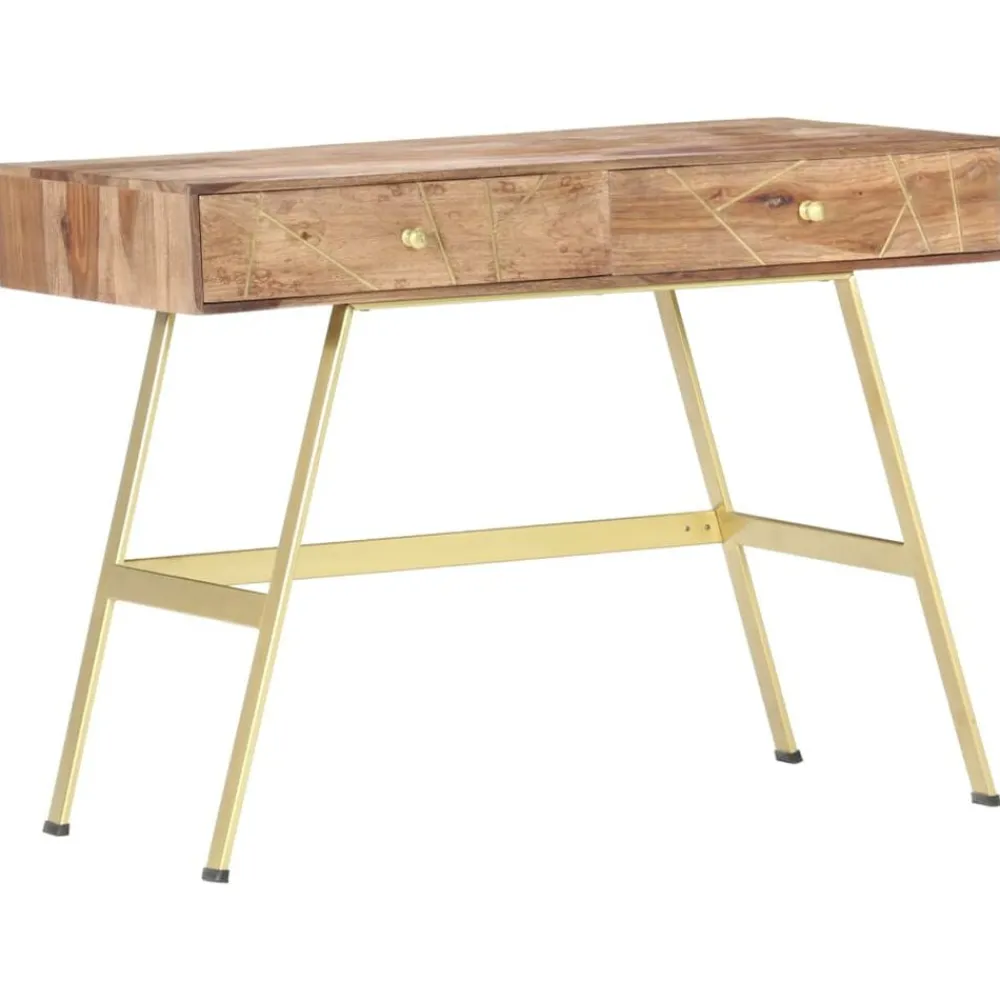vidaXL Escritorio con cajones madera maciza de acacia 100x55x75 cm Hot