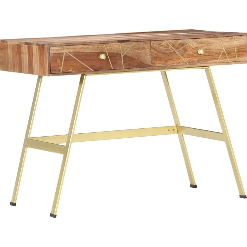 vidaXL Escritorio con cajones madera maciza de acacia 100x55x75 cm Hot