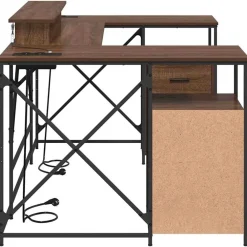 vidaXL Escritorio con cajón Roble Marrón 182 x 101 x 87,5 cm Marr&oacute;n roble Outlet