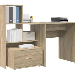 vidaXL Mobiliario De Oficina-Escritorio con cajón 131,5 x 50 x 106,5 cm