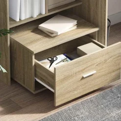 vidaXL Mobiliario De Oficina-Escritorio con cajón 131,5 x 50 x 106,5 cm