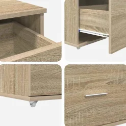 vidaXL Mobiliario De Oficina-Escritorio con cajón 131,5 x 50 x 106,5 cm
