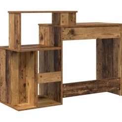 vidaXL Escritorio con cajón 120,5 x 44 x 88,5 cm Madera envejecida New