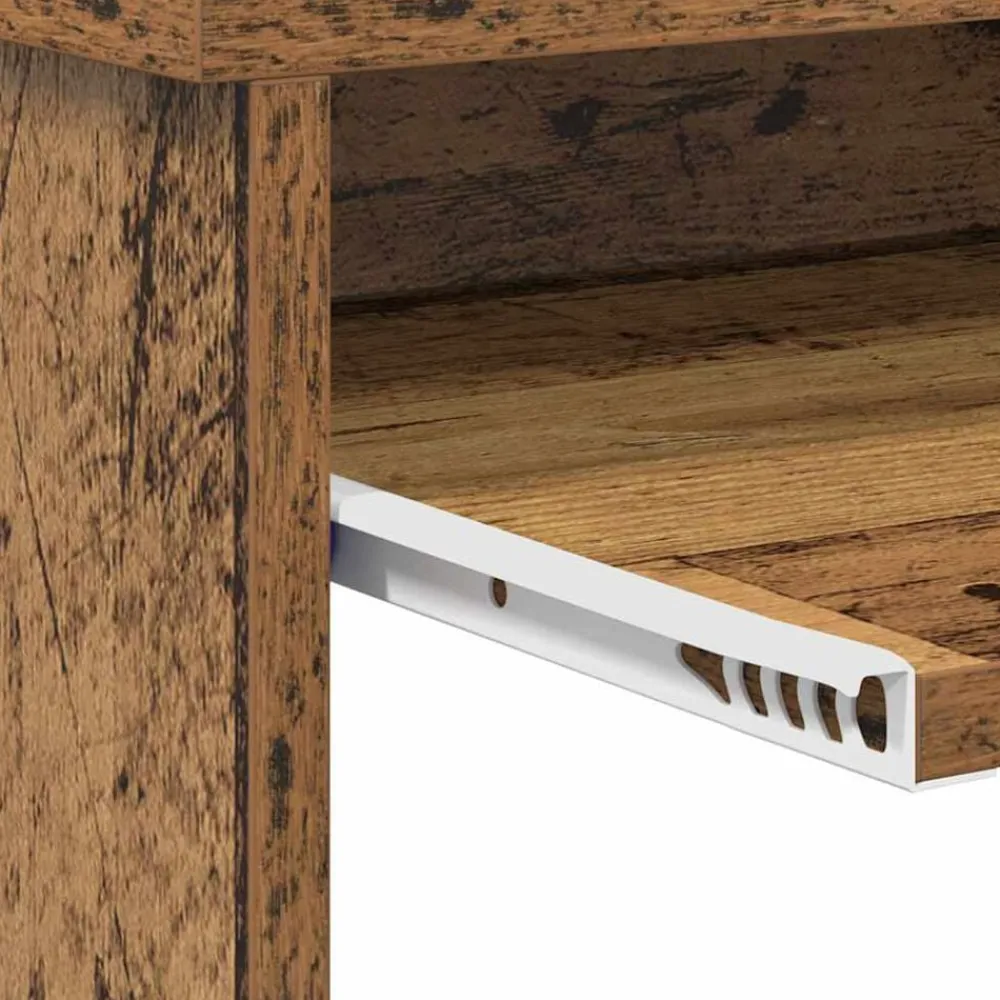 vidaXL Escritorio con cajón 120,5 x 44 x 88,5 cm Madera envejecida New