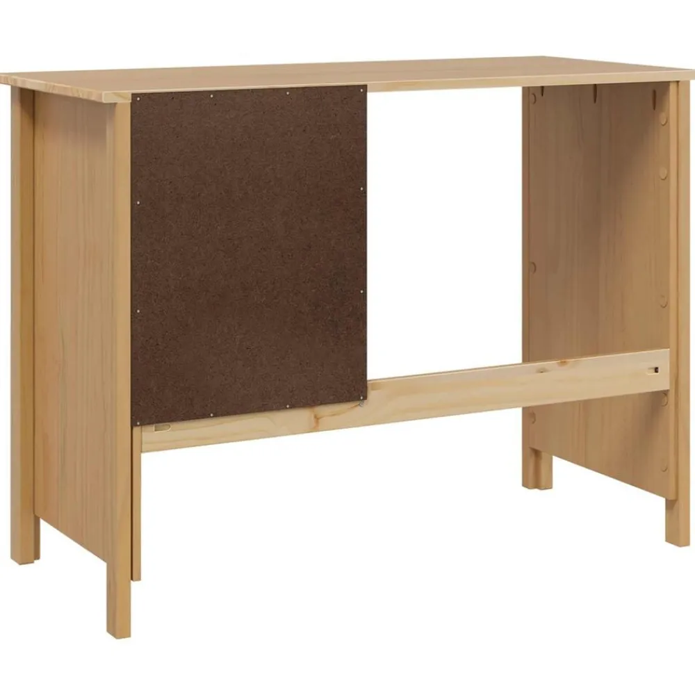 vidaXL Mobiliario De Oficina-Escritorio con cajones Hill Marrón miel 100 x 45 x 74 cm