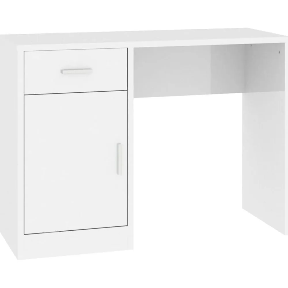 vidaXL Mobiliario De Oficina-Escritorio con cajón y armario contrachapada 100x40x73 cm