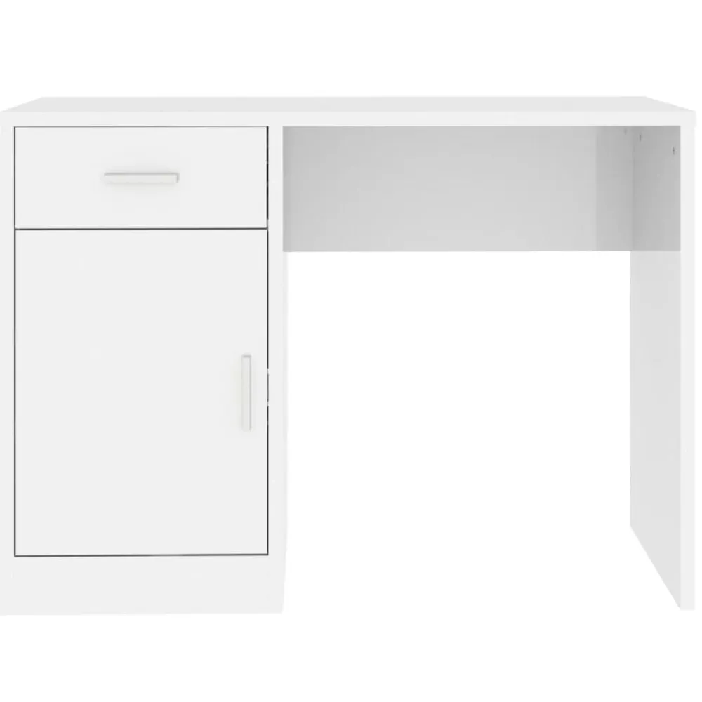 vidaXL Mobiliario De Oficina-Escritorio con cajón y armario contrachapada 100x40x73 cm